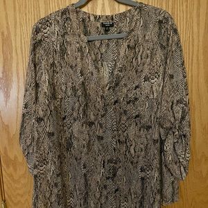 Torrid Python Print Blouse Sz 2